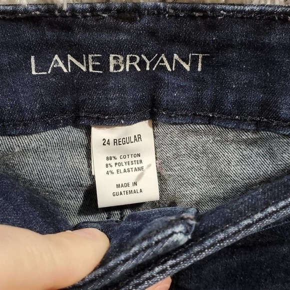 LANE Bryant skinny distressed raw hem jeans plus - Picture 7 of 12
